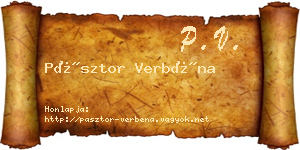 Pásztor Verbéna névjegykártya